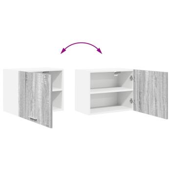 Hängeschrank mit Tür Riga Grau Sonoma und Weiß 50 x 31 x 40 cm