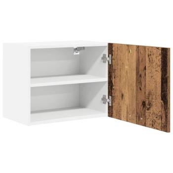Hängeschrank mit Regal Riga Altes Holz und Weiß 50 x 31 x 40 cm