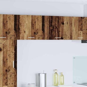 ARDEBO.de - Hängeschrank 2 stk. Altes Holz und Weiß Holzwerkstoff