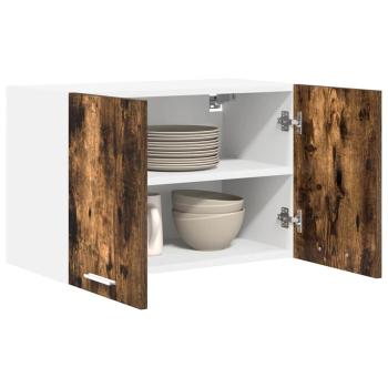 Hängeschrank mit Regal Riga 2 pcs Geräucherte Eiche und Weiß