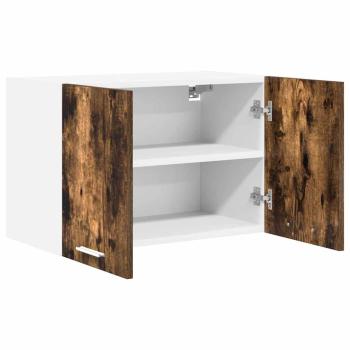 Hängeschrank mit Regal Riga 2 pcs Geräucherte Eiche und Weiß