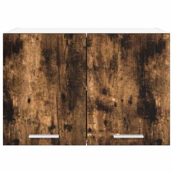 Hängeschrank mit Regal Riga 2 pcs Geräucherte Eiche und Weiß