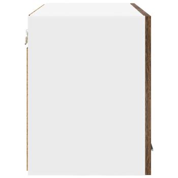 Hängeschrank mit Regal Riga 2 pcs Geräucherte Eiche und Weiß