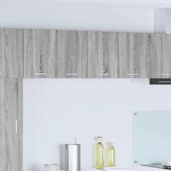 ARDEBO.de - Hängeschrank Riga 2 pcs Grau Sonoma und Weiß 60 x 31 x 40 cm