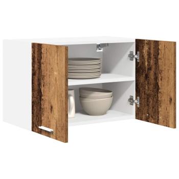 Hängeschrank mit Regal Riga Altes Holz und Weiß 60 x 31 x 40 cm