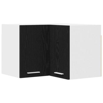 Hängeschrank Riga Schwarze Eiche und Weiß 57 x 57 x 40 cm