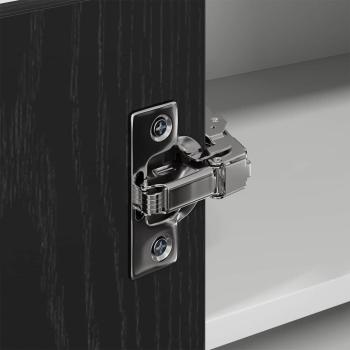 Hängeschrank Riga Schwarze Eiche und Weiß 57 x 57 x 40 cm