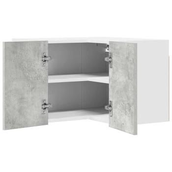 H?ngeschrank Betongrau und Wei? 57 x 57 x 40 cm Holzwerkstoff