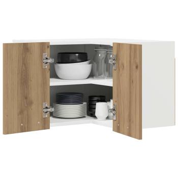 Hängeschrank Riga Artisan-Eiche und Weiß 57 x 57 x 40 cm