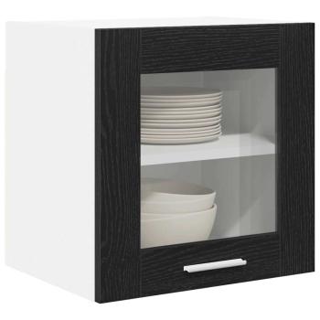 Hängeschrank mit Tür Riga Schwarz Eichen-Optik 40 x 31 x 40 cm