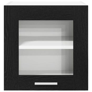 Hängeschrank mit Tür Riga Schwarz Eichen-Optik 40 x 31 x 40 cm