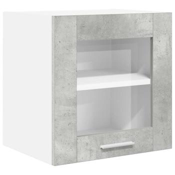 Hängeschrank 2 stk. Betongrau Holzwerkstoff