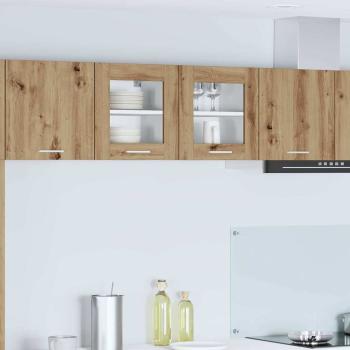 ARDEBO.de - Hängeschrank mit Regal Riga 2 pcs Artisan-Eiche 40 x 31 x 40 cm