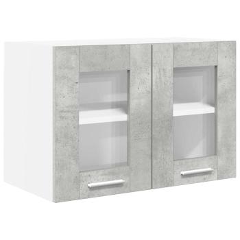 Hängeschrank 2 stk. Betongrau Holzwerkstoff