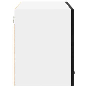 Hängeschrank Riga Schwarze Eiche und Weiß 80 x 31 x 40 cm