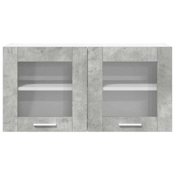 Hängeschrank mit Regal Riga Betongrau und Weiß 80 x 31 x 40 cm