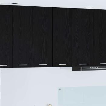 ARDEBO.de - Hängeschrank Riga 2 pcs Schwarze Eiche und Weiß 30 x 31 x 80 cm