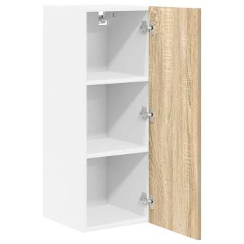 Hängeschrank mit Tür Riga Sonoma-Eiche und Weiß 30 x 31 x 80 cm
