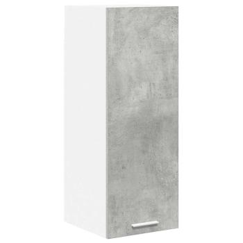 Hängeschrank mit Regal Riga Betongrau und Weiß 30 x 31 x 80 cm