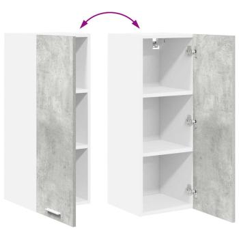 Hängeschrank mit Regal Riga Betongrau und Weiß 30 x 31 x 80 cm