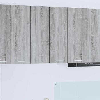 ARDEBO.de - Hängeschrank Grau Sonoma und Weiß 30 x 31 x 80 cm Holzwerkstoff
