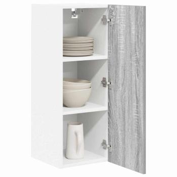Hängeschrank Grau Sonoma und Weiß 30 x 31 x 80 cm Holzwerkstoff