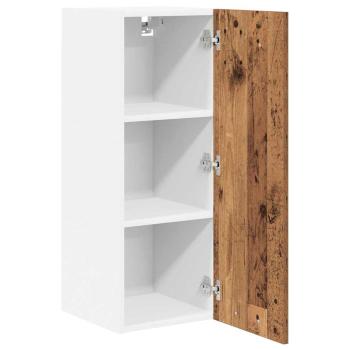 Hängeschrank mit Regal Riga Altes Holz und Weiß 30 x 31 x 80 cm