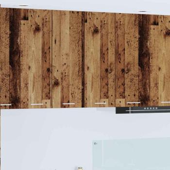 ARDEBO.de - Hängeschrank Riga 2 pcs Altes Holz und Weiß 30 x 31 x 80 cm