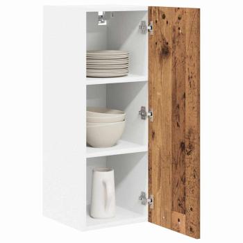 Hängeschrank Riga 2 pcs Altes Holz und Weiß 30 x 31 x 80 cm