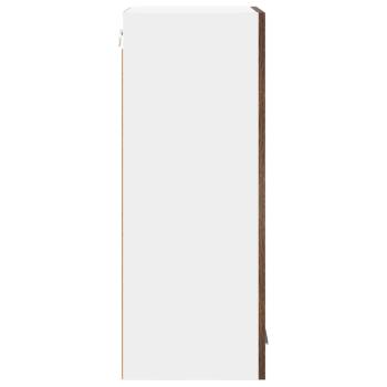 Hängeschrank Riga Geräucherte Eiche und Weiß 40 x 31 x 80 cm