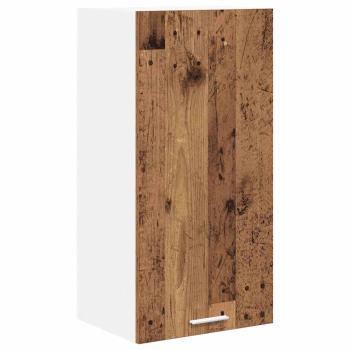 Hängeschrank mit Regal Riga Altes Holz und Weiß 40 x 31 x 80 cm