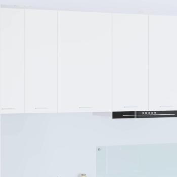 ARDEBO.de - Hängeschrank mit Regal Riga Weiß 50 x 31 x 80 cm Holzwerkstoff