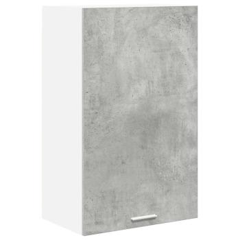 Hängeschrank mit Regal Riga Betongrau und Weiß 50 x 31 x 80 cm