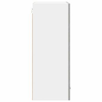 Hängeschrank mit Regal Riga Betongrau und Weiß 50 x 31 x 80 cm