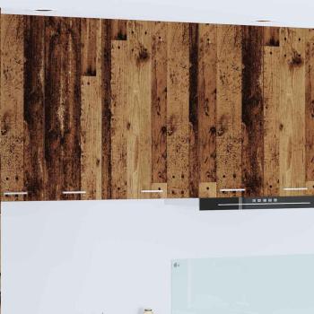 ARDEBO.de - Hängeschrank mit Regal Riga Altes Holz und Weiß 50 x 31 x 80 cm