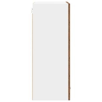 Hängeschrank mit Regal Riga Altes Holz und Weiß 50 x 31 x 80 cm