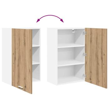 Hängeschrank Riga Artisan-Eiche und Weiß 50 x 31 x 80 cm