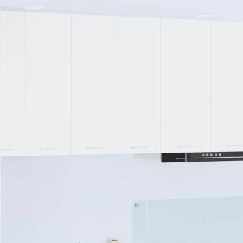 ARDEBO.de - Hängeschrank mit Regal Riga Weiß 60 x 31 x 80 cm Holzwerkstoff