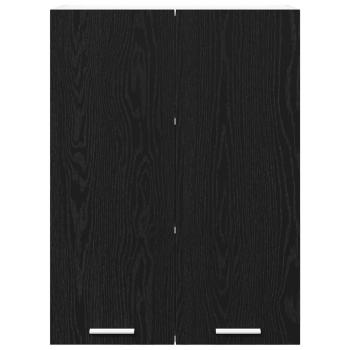 Hängeschrank mit Tür Riga Schwarz Eichen-Optik 60 x 31 x 80 cm