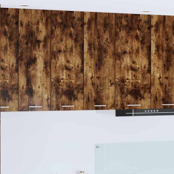 ARDEBO.de - Hängeschrank mit Regal Riga Geräucherte Eiche 60 x 31 x 80 cm