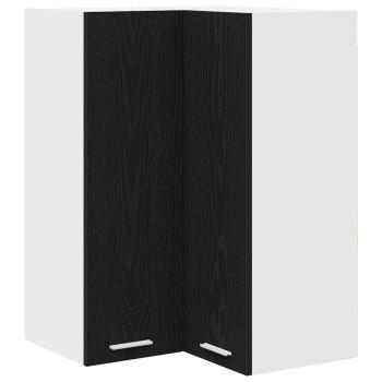 Hängeschrank Riga Schwarze Eiche und Weiß 57 x 57 x 80 cm