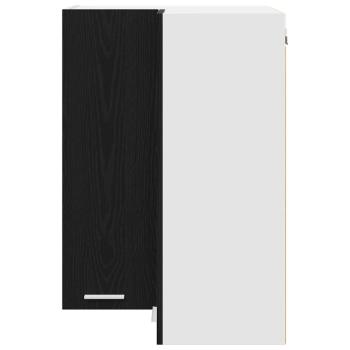 Hängeschrank Riga Schwarze Eiche und Weiß 57 x 57 x 80 cm
