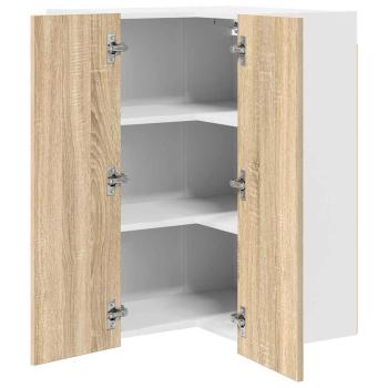 Hängeschrank Riga Sonoma-Eiche und Weiß 57 x 57 x 80 cm