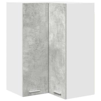 Hängeschrank mit Regal Riga Betongrau und Weiß 57 x 57 x 80 cm