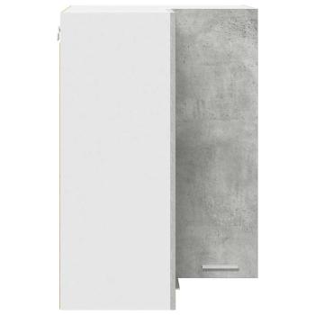Hängeschrank mit Regal Riga Betongrau und Weiß 57 x 57 x 80 cm