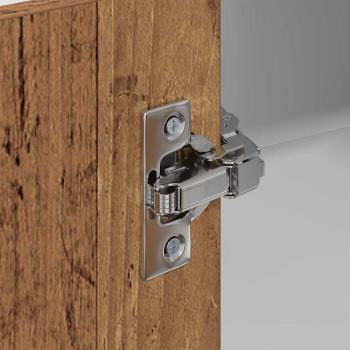 Hängeschrank mit Regal Riga Altes Holz und Weiß 57 x 57 x 80 cm