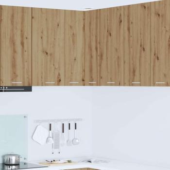 ARDEBO.de - Hängeschrank Riga Artisan-Eiche und Weiß 57 x 57 x 80 cm
