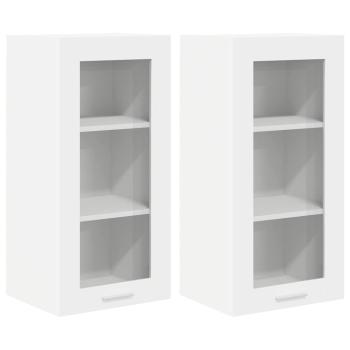 Hängeschrank Riga 2 pcs Weiß 40 x 31 x 80 cm Holzwerkstoff