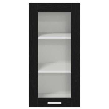 Hängeschrank Riga 2 pcs Schwarz Eichen-Optik 40 x 31 x 80 cm
