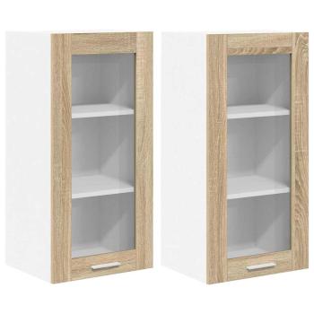 Hängeschrank mit Regal Riga 2 pcs Sonoma-Eiche 40 x 31 x 80 cm